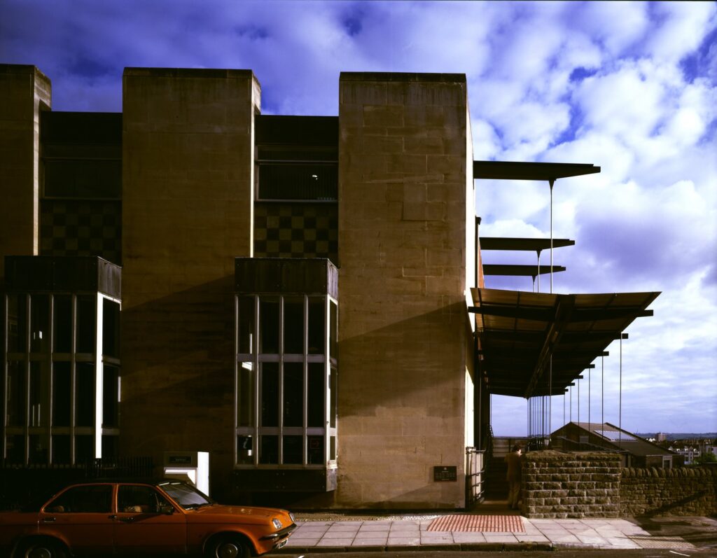 The award winning entrance to the children's library in Bristol