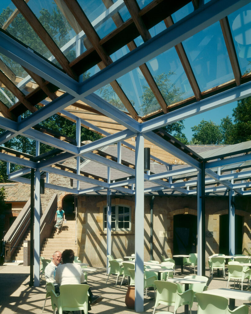 View of a glass roof at Hestercombe in Taunton