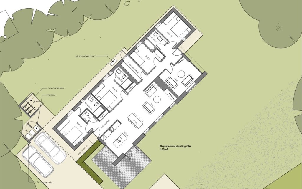 Architectural plan of Ivy Farm, Wilshire