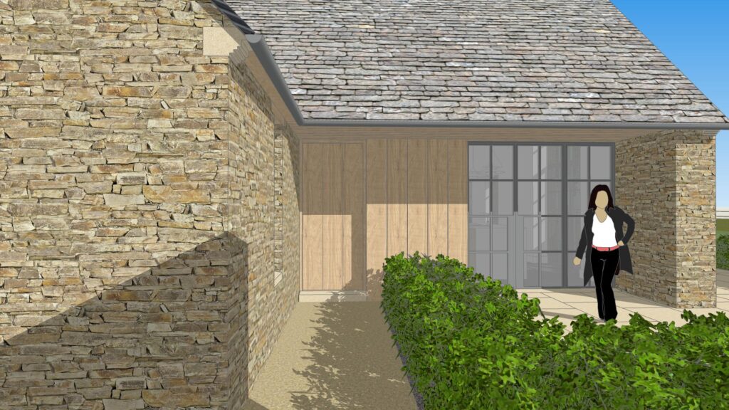 Concept design render of Ivy Farm, Wiltshire