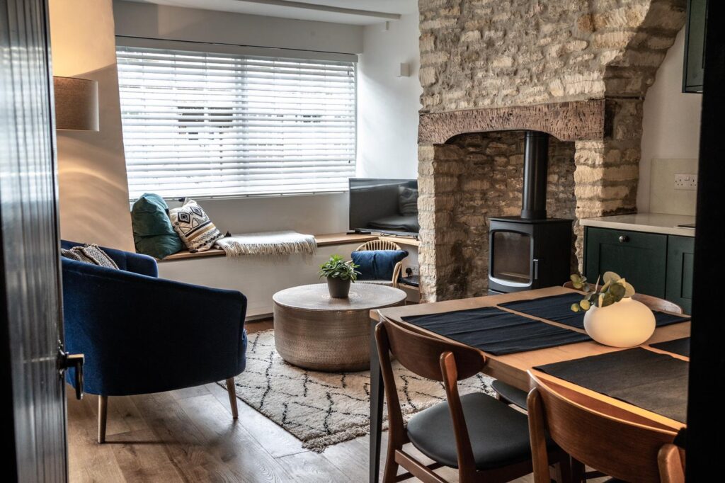 Dinning room interior at Marble Arch in Wiltshire