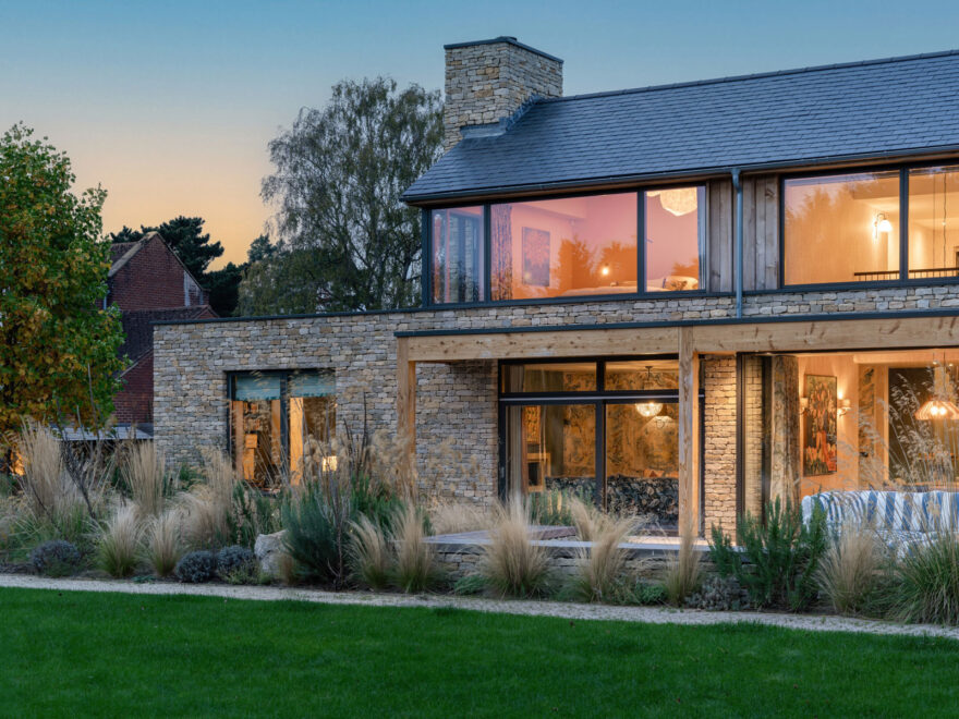 View of Park House in Cheltenham in the early evening