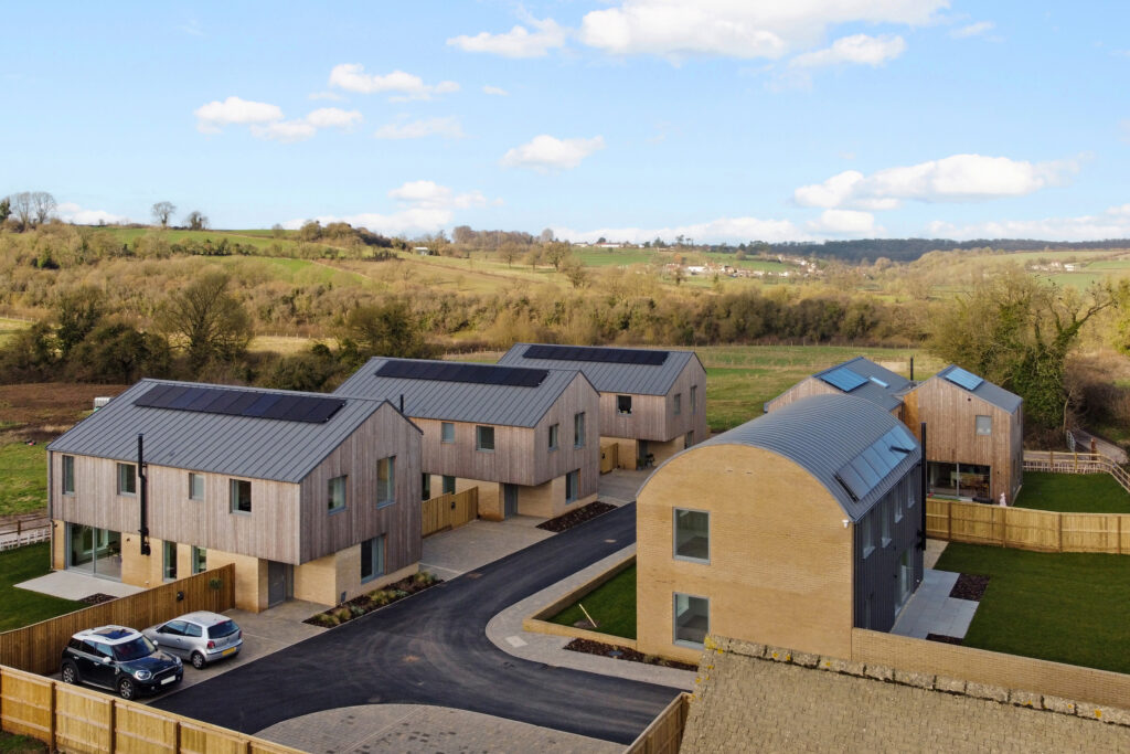 Exterior of The Barn Garden development in Frome