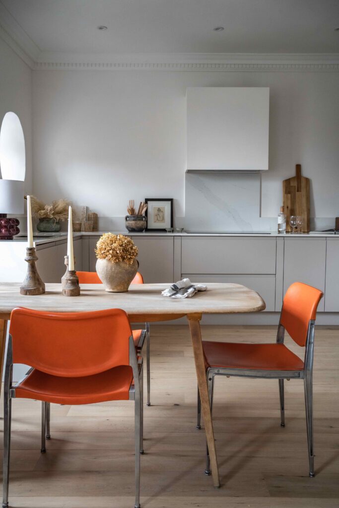 Open plan kitchen diner at The Priory in Tetbury, Cotswolds