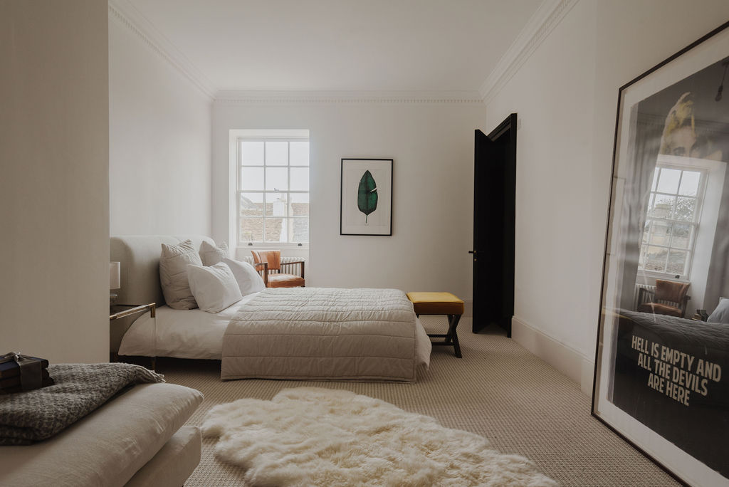 Bedroom at The Priory in Tetbury, Cotswolds