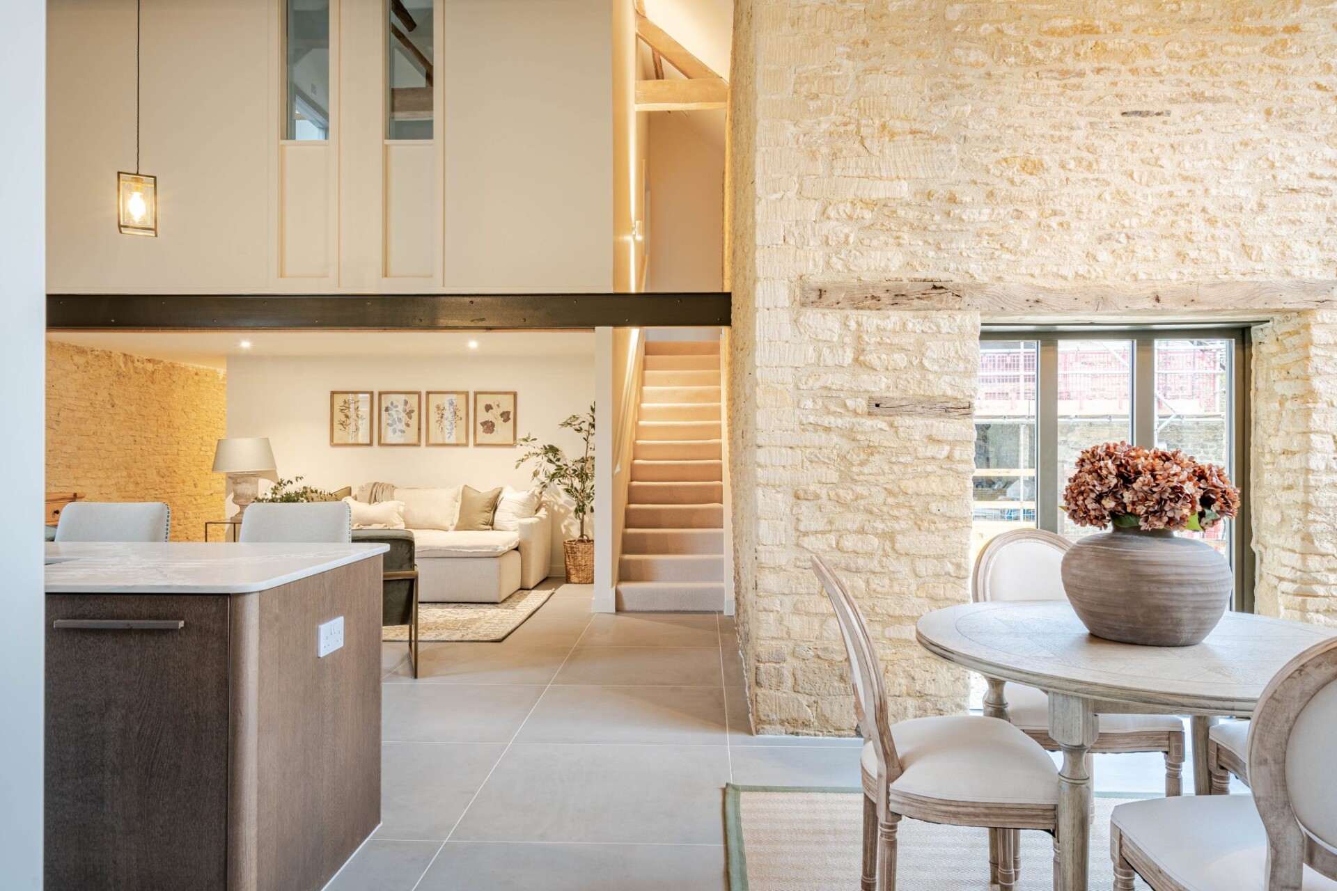 Modern kitchen diner in a barn conversion